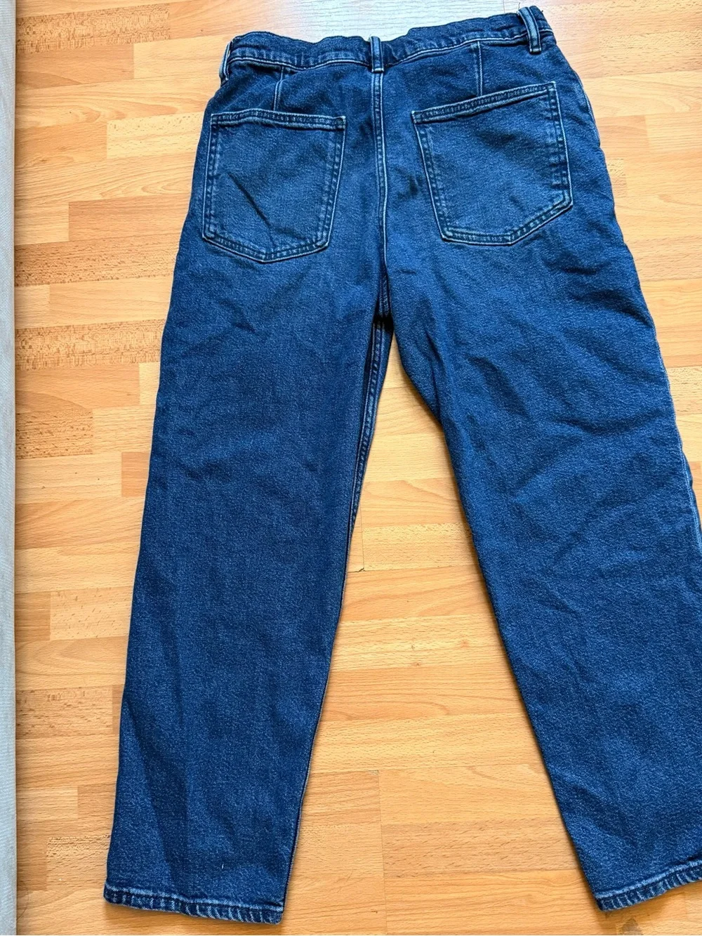 Uniqlo Men's Relaxed Dark Blue Jeans
